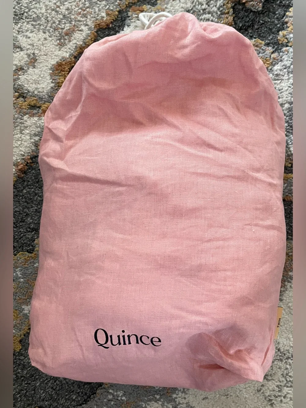 NWOT Quince European Linen Flat Sheet ONLY, Twin (Limited Edition Rose)